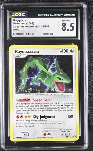 CGC 8.5 Rayquaza 2008 Legends Awakened 14/146 Holo Pokemon Card
