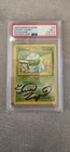 Low Pop Pokémon 1999 Base Set Bulbasaur 44/102 WOTC PSA 7 Auto 8 Stuart Zagnit