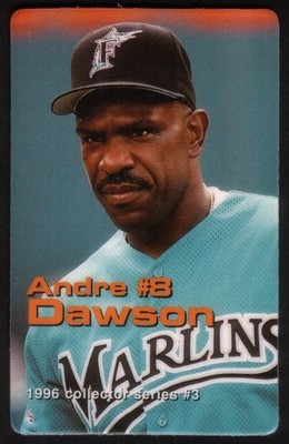 5m Andre Dawson (Florida Marlins) 1996 Telefonkarte