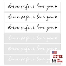 6 Pcs Drive Safe I Love You Mirror Sticker, Rear View Mirror Car Decals for