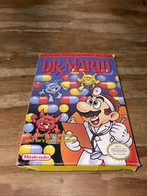 Dr. Mario Nintendo NES 1990 Game. Box & Manual Tested Fast Shipping