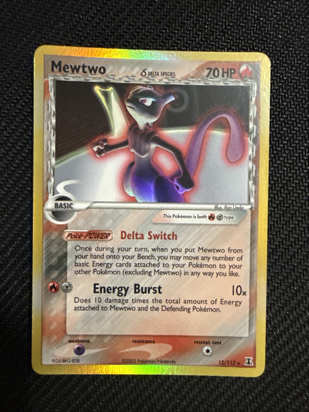 Mewtwo Delta Species Holo 12/113 Clean!!! NM We’ll Centered