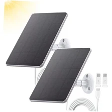 Panel solar compatible con WYZE Battery Cam Pro, paquete de 2 Paquete de 2