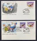 2 x 1988 Australian Bicentenary Joint Issue With The USA FDC First Day Covers