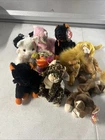 Vintage Beanie Baby Cat Lot of 10 with Tags