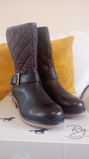 Rydale Hutton Quilted Short Leather Country Boots UK 4 EU 37