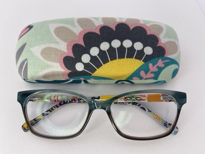 Vera Bradley Eye Reading Glasses Frames and Hard Case Rio Grace 53-15-135