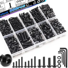 888PCS Metric Screw Assortment Kit,M2 M3 M4 M5 Machine Screws,10.9 Grade Alloy S