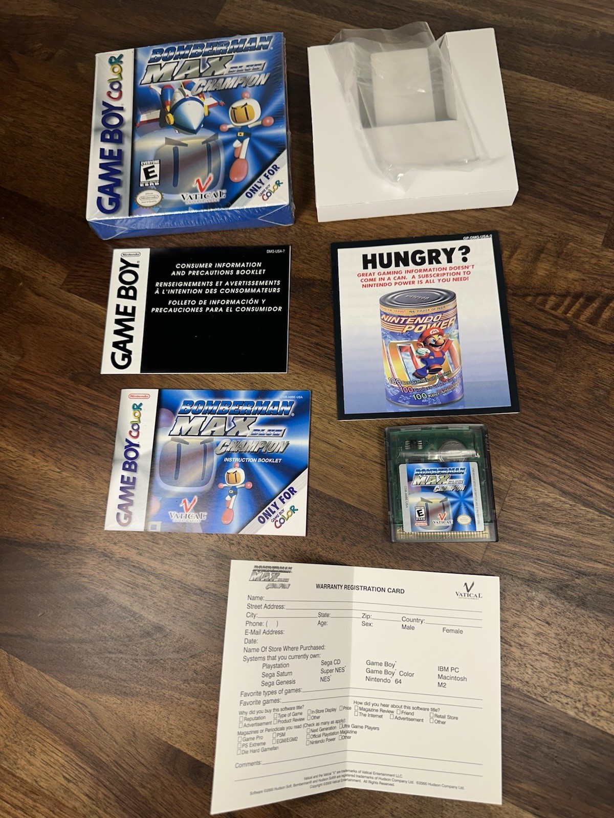 Bomberman Max Blue Champion GBC Game Boy Color CIB in Shrink