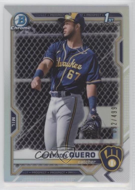 2021 Bowman Chrome Prospects Refractor 92/499 Jeferson Quero #BCP-181 0kv0