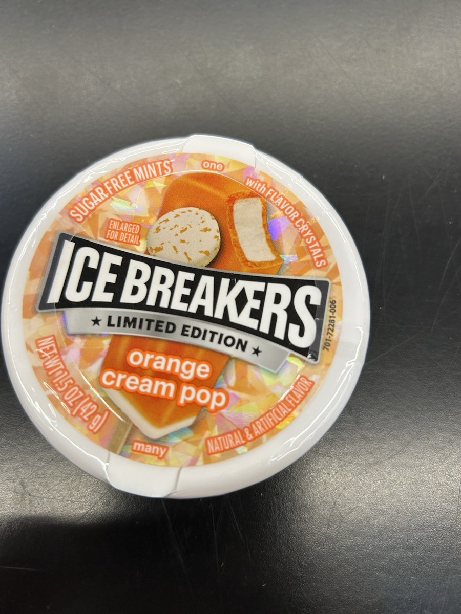 Ice Breakers Orange Cream Pop Sugar Free Mints oz NEW Limited