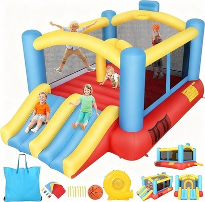 13x10ft Inflatable Bounce House With 2 Slides For Kids Christmas Birthday Gifts