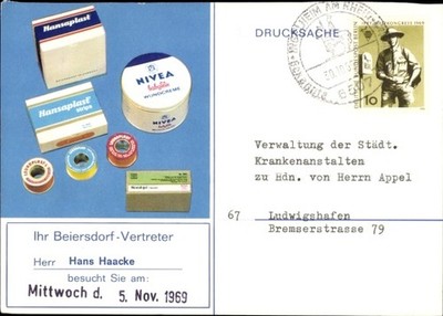 Ak Reklame Beiersdorf, Nivea Wundcreme, Hansaplast, Pflaster,... - 5035474
