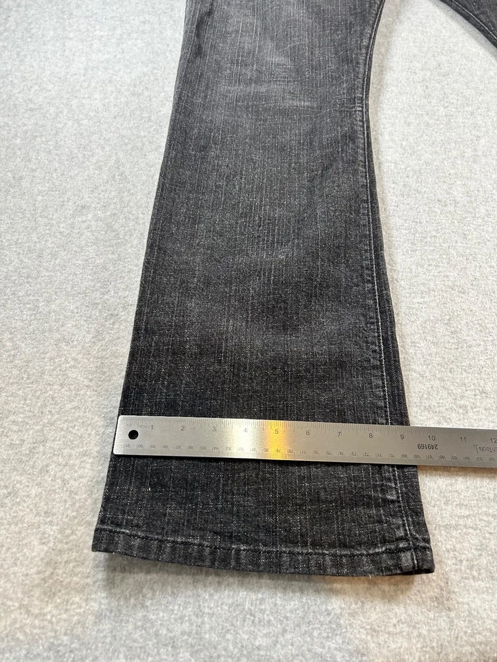 VTG Robins Jeans Mens 40x32 Black Studded Long Flap Designer USA (TAG 42) - Image 3 of 4