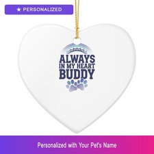Custom Pet Memorial Ornament Personalized Heart Shaped Pet Lover Gift