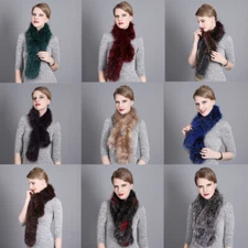 Real Fox Fur Scarf Soft Neck Wrap Neckerchief Long Warm Collar Women Multicolor