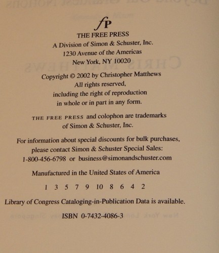 Hardcover Book,2002, AMERICAN: BEYOND OUR GRANDEST NOTIONS: Chris Mathews,Events - Imagen 4 de 8