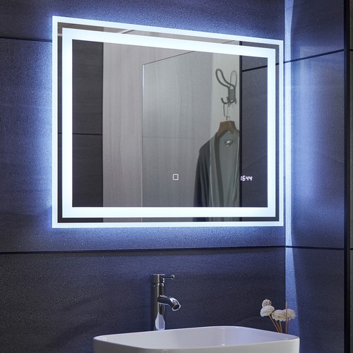 Aquamarin® Badspiegel LED Badezimmerspiegel Wandspiegel Lichtspiegel Bad - Bild 11 von 60