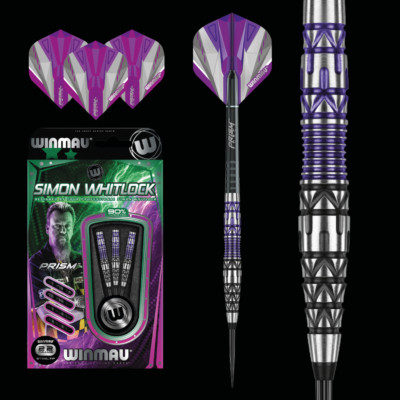 Winmau Simon Whitlock 90% Tungsten 22 Gram Steel Tip Darts 1437.22