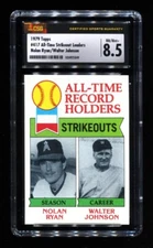1979 TOPPS ALL-TIME STRIKEOUT LEADERS RYAN JOHNSON #417 HOF CSG 8.5 NM-MT