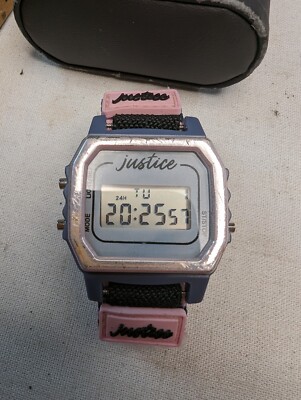 Justice Children's LCD Digital Wrist Watch Emoji Face New