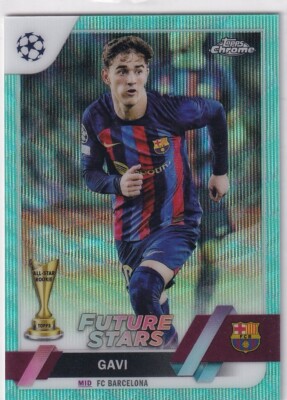 Topps Champions League Chrome 22/23 Nr. 178 Gavi Aqua Wave 7/199