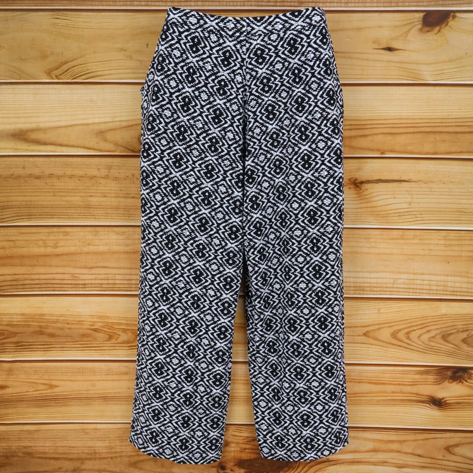 Брюки женские Falls Creek размер L черные геометрические эластичные с эластичными карманами на талии мягкие - Изображение 2 из 4