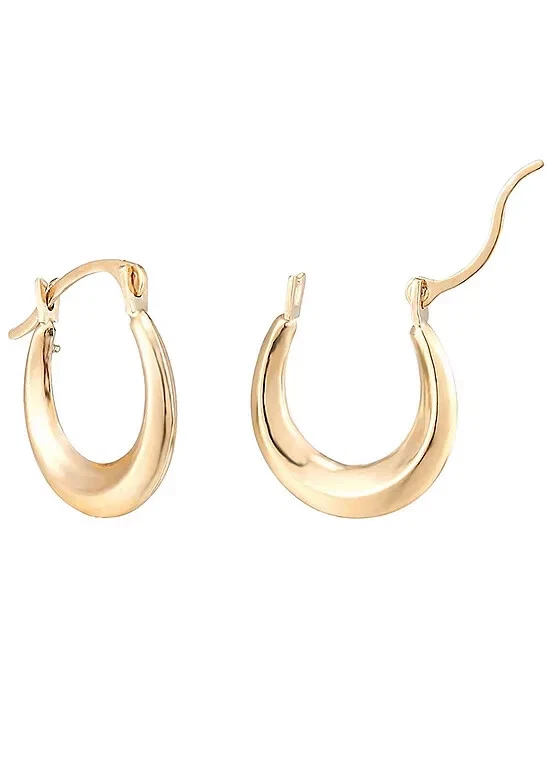 Solid gold creole earrings outlet