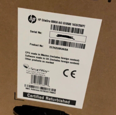 HP EliteOne 800 G6 i5 i5-10500 16GB 256GB All-in-one win 11 pro