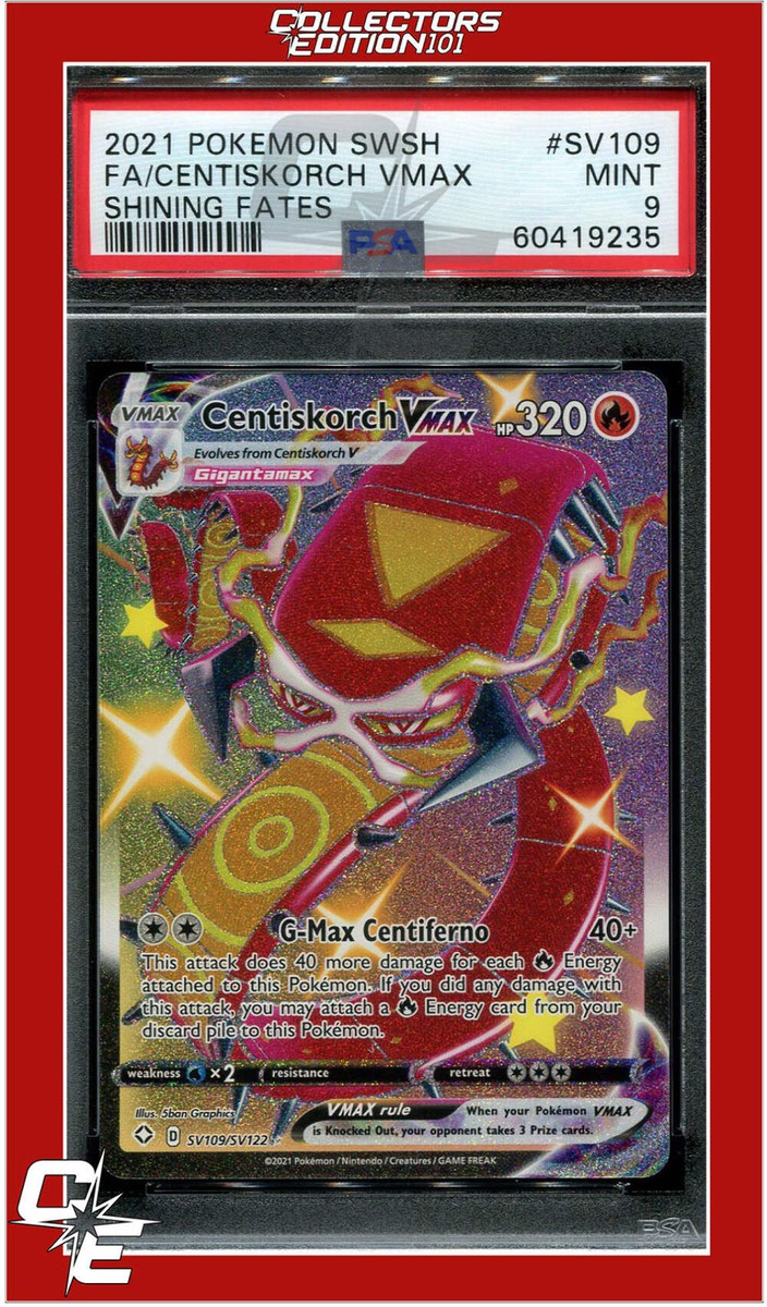Shining Fates SV109 Full Art Centiskorch VMAX PSA 9 | eBay