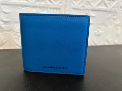Alexander McQueen Men’s Wallet Bifold Beautiful Blue