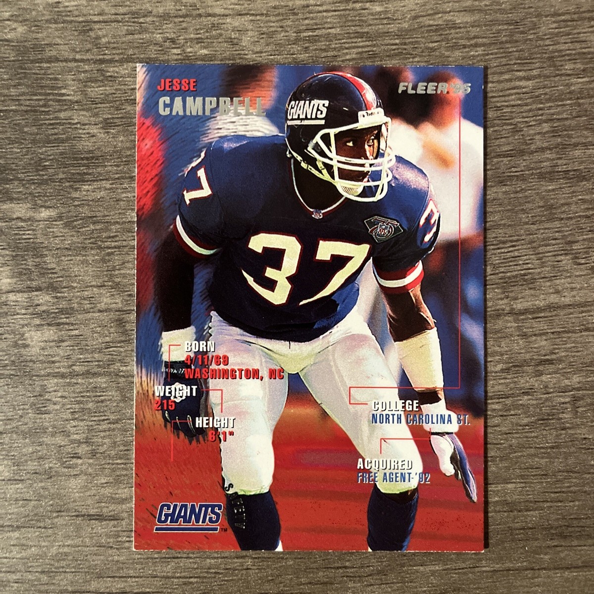 1995 Fleer Football Card #277 Jesse Campbell NFL | eBay