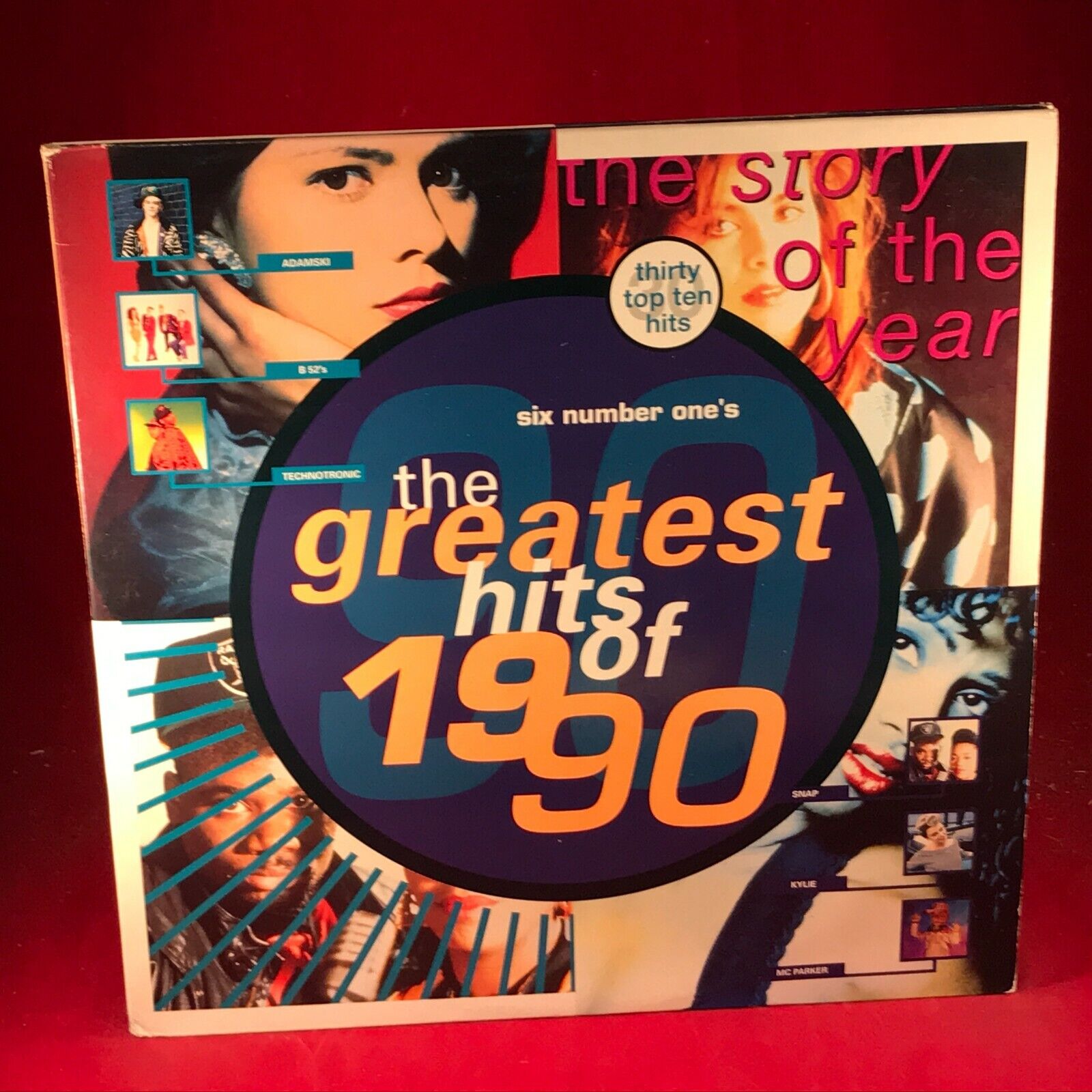 VARIOUS The Greatest Hits Of 1990 UK Double vinyl LP minogue snap Kylie B52's