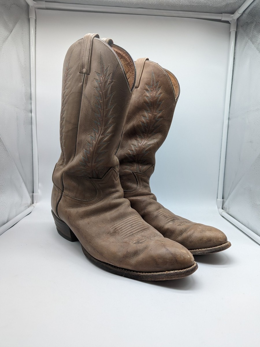 Bottes Western Homme TONY LAMA 6616 – Vintage 8.5 D, Cuir Marron