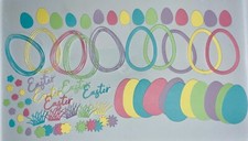   EASTER EGGS SPRING FLOWERS cardstock paper die cut embellishments