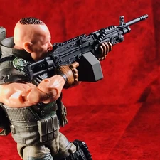 1:12 M249 SAW MACHINE GUN Set Weapon For G.I. Joe Classified Action Figures GA59