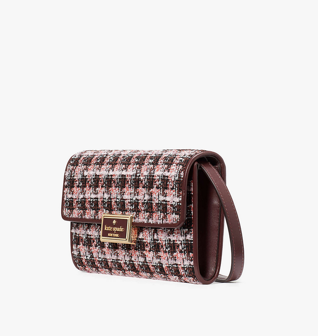 KC703 Kate Spade★Reegan Wallet Crossbody Kate Spade Reegan Flap Wallet Crossbody - Cherrywood Tweed