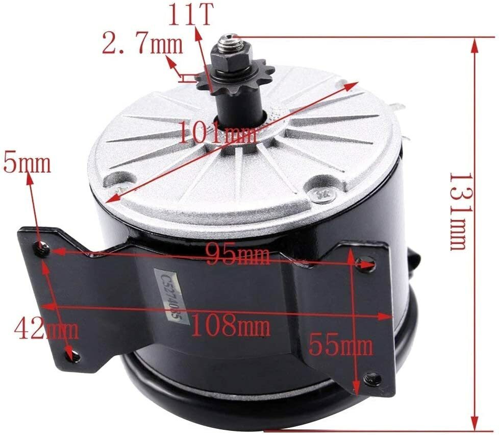36V 350w Brush Electric Motor For Scooter Razor E300 MX350 MX400 Pocket Bike ATV