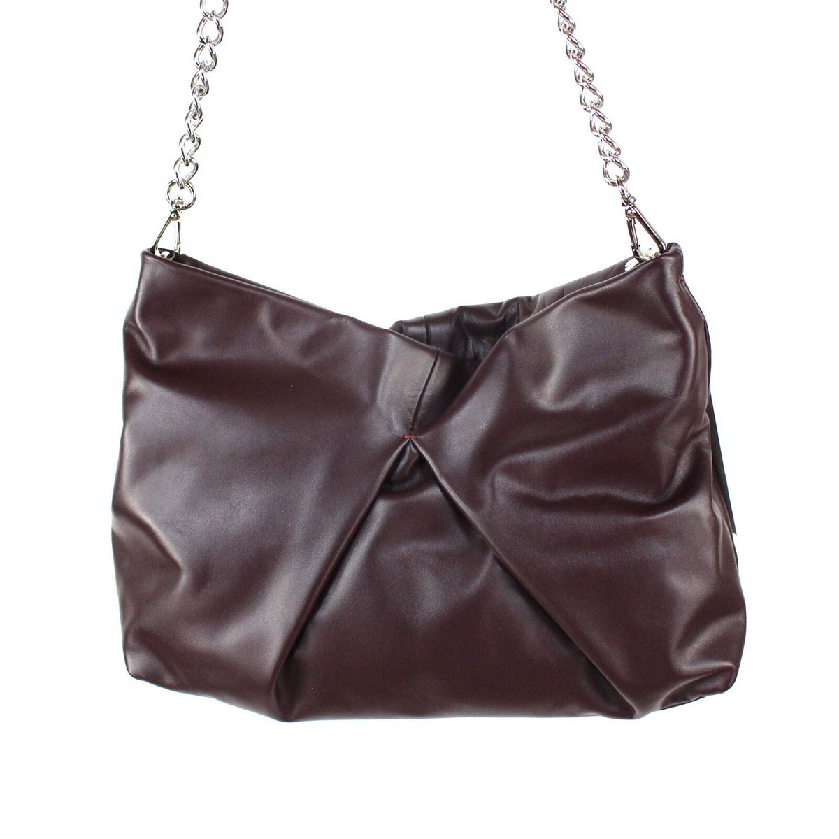 Reformation Vittoria Clutch Shoulder Bag NEW Bordeaux Smooth