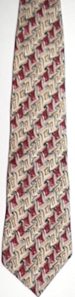 J.T. Corbata de seda Beckett para hombre 57" X 4" multicolor geométrica/británica a rayas colores Foto 2 de 4