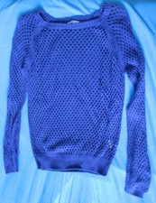 Blue Motion Netz-Pullover in blau in der Größe 36/38