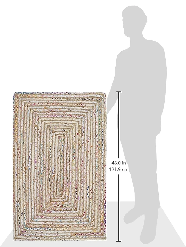 SAFAVIEH Cape Cod Collection Accent Rug - 2'3" x 4', Beige & Multi, Handmade ... - Image 2 of 4