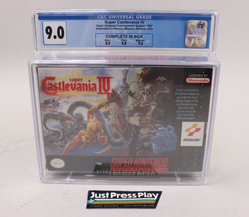 Super Castlevania IV 4 Nintendo SNES 1997 CIB Complete in Box CGC Graded 9.0 - Afbeelding 1 van 8