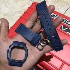 Genuine Casio Blue Resin Band and Bezel for DW-5600DE-2D BAND AND BEZEL ONLY