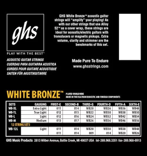 Ghs white bronze sale strings
