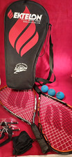 Two Ektelon Racquets-Energy 900 Power Cobra 950, Eye Protection Case Balls