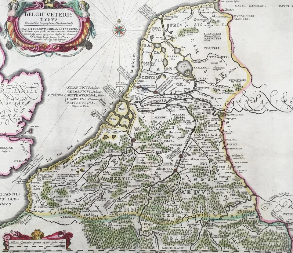 1638 Jan Jansson Large Original Antique Map of The Netherlands, Holland, Belgium - Image 2 of 3
