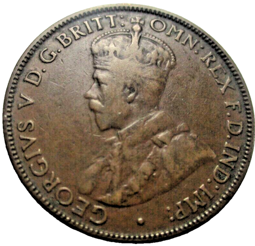 1917 AUSTRALIAN  HALFPENNY COIN - # 12/8/24 - Foto 2 di 4