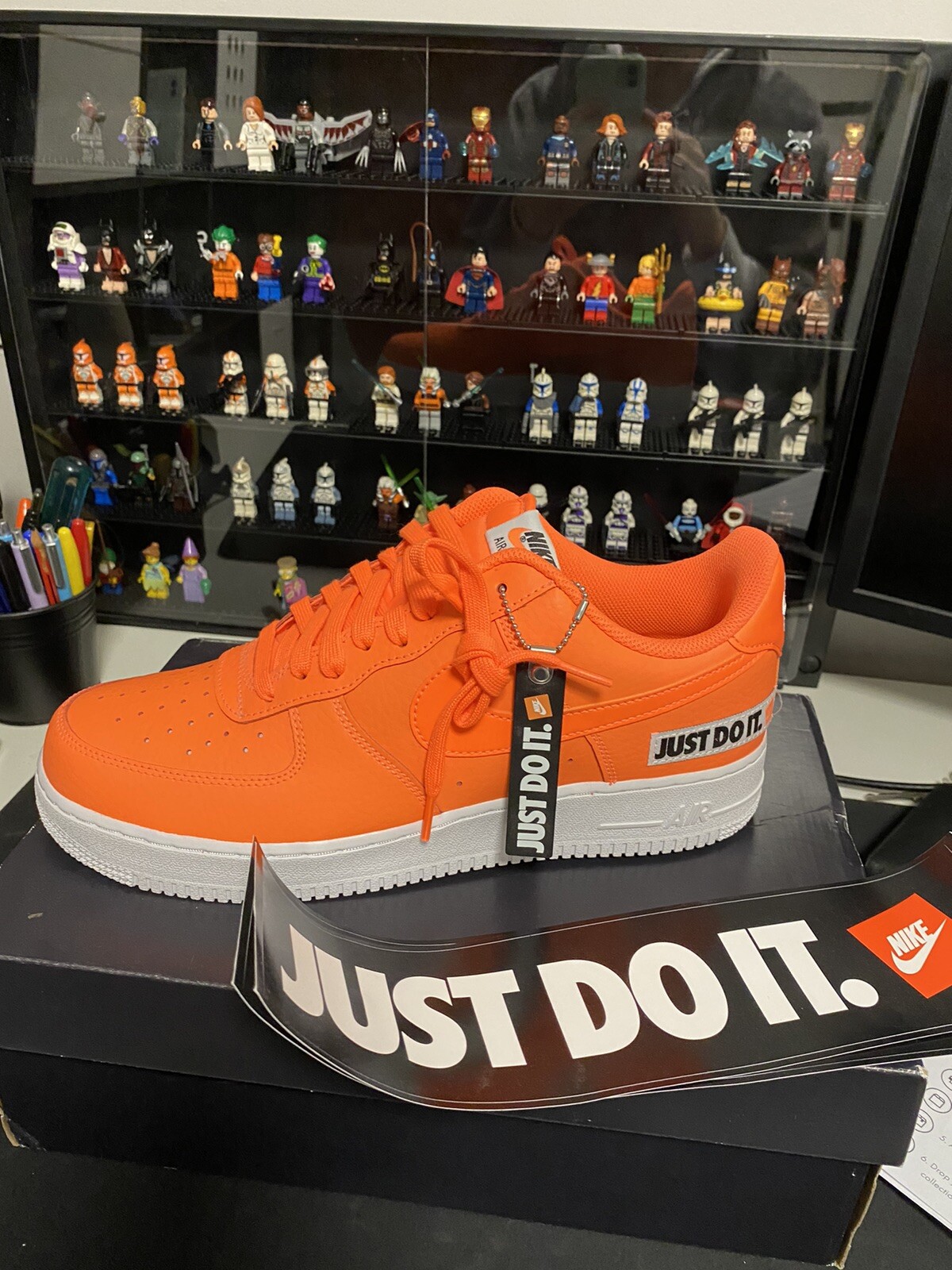 Nike Men Air Force 1 '07 LV8 Low 3M Orange 8.5