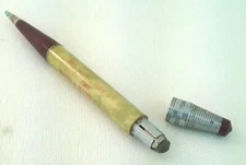 Vintage Plastic Marble Swirl Continuous Twist Mechanical Pencil Advert is Worn
